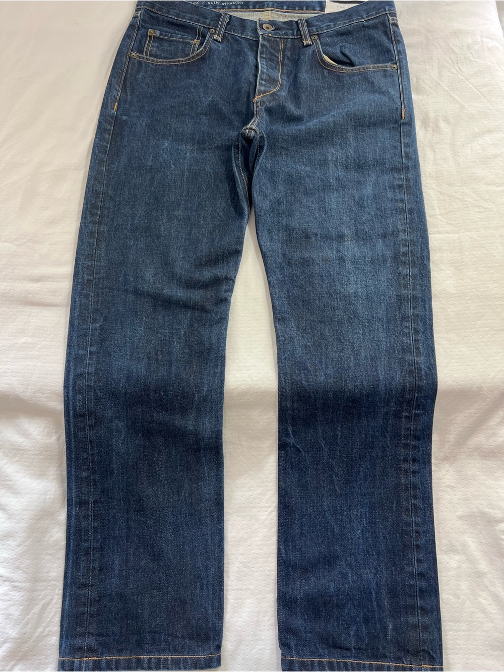 rag & bone Men's Dark Blue Straight Jeans